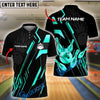 BlueJose Bowling And Pins Golden King Customized Name, Team Name 3D Shirt (4 Colors)