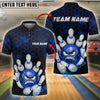 BlueJose Bowling And Pins Angry Rollers Customized Name, Team Name 3D Shirt (4 Colors)