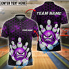 BlueJose Bowling And Pins Angry Rollers Customized Name, Team Name 3D Shirt (4 Colors)