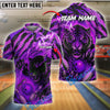 BlueJose Bowling And Pins Wild Fire Tigers Customized Name, Team Name 3D Shirt (4 Colors)