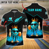 BlueJose Bowling And Pins King Ball Beer Style Customized Name 3D Shirt (4 Colors)