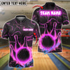 BlueJose Bowling And Pins Neon Lightning Customized Name, Team Name 3D Shirt (4 Colors)