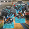 BlueJose Bowling And Pins Bowling Hunter I'm On Strike Customized Name 3D Shirt (4 Colors)
