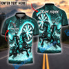 BlueJose Darts Dark Knight Personalized Name, Team Name Shirt (4 Colors)