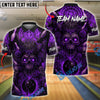 BlueJose Bowling And Pins Demon Skull Roses Red Aura Customized Name 3D Shirt (4 Colors)