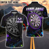 BlueJose Darts Color Splash Dartboard Personalized Name, Team Name Shirt (4 Colors)