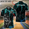 BlueJose Bowling And Pins Lion Thunder Lightning Customized Name, Team Name 3D Shirt (4 Colors)