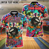 BlueJose Bowling And Pins ‚ÄúSplit Personality‚Äù Graffiti Style Customized Name, Team Name 3D Shirt (4 Colors)