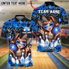 BlueJose Bowling And Pins Cute Leopard Girl Strike Graffiti Style Customized Name, Team Name 3D Shirt (6 Colors)