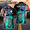 BlueJose Darts American Flag Punisher Multicolor Options Personalized Name Shirt (6 Colors)