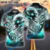 BlueJose Darts Flaming Skull Multicolor Options Personalized Name Shirt (4 Colors)