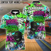 BlueJose Bowling And Pins ‚Äö√Ñ√∫Never Miss Strike‚Äö√Ñ√π Urban Hip-Hop Customized Name, Team Name 3D Shirt (4 Colors)