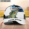 BlueJose Fishing Blue Smoke Hexagon Pattern Personalized Cap (12 Breeds)