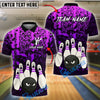 BlueJose Bowling And Pins Black Ball Fury Customized Name, Team Name 3D Shirt (4 Colors)