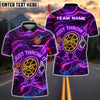 BlueJose Darts Neon Angry Target ‚ÄúJust Throw It‚Äù Design Customized Name, Team Name 3D Shirt (4 Colors)