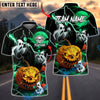 BlueJose Darts Halloween Pumpkin Ghost Lightning Customized Name, Team Name 3D Shirt (4 Colors)