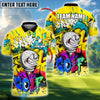 BlueJose Golf Graffiti Angry Golf Ball Art Multicolor Options Personalized Name, Team Name 3D Shirt (4 Colors)