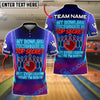 BlueJose Neon Bowling Quote Shirt ‚Äö√Ñ√¨ "Top Secret" Customized Name, Team Name 3D Shirt (4 Colors)