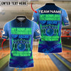 BlueJose Neon Bowling Quote Shirt ‚Äì "Top Secret" Customized Name, Team Name 3D Shirt (4 Colors)
