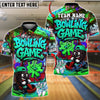 BlueJose Bowling And Pins Kart Graffiti Cartoon Street Style Customized Name, Team Name 3D Shirt (4 Colors)