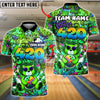 BlueJose Bowling And Pins Graffiti Bear 420 Customized Name, Team Name 3D Shirt (4 Colors)