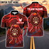BlueJose Darts Funny Dartboard Cartoon Neon Style Customized Name, Team Name 3D Shirt (4 Colors)