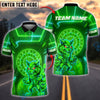 BlueJose Darts Neon Wolf Customized Name, Team Name 3D Shirt (4 Colors)
