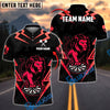 BlueJose Darts Lion Power Pose Personalized Name, Team Name Shirt (4 Colors)