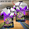 BlueJose Bowling And Pins Knock Down Explosion Design Customized Name, Team Name 3D Shirt (4 Colors)