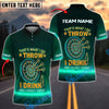 BlueJose Darts Funny Neon Text "I Play Darts ‚Äú Drink and I Forget Things" Personalized Name, Team Name Shirt (4 Colors)