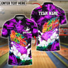 BlueJose Bowling And Pins Strike Squad Lightning Pop Customized Name, Team Name 3D Shirt (4 Colors)