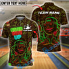 BlueJose Neon Bowling Shirt - Never Give Up Customized Name, Team Name 3D Shirt (4 Colors)