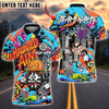 BlueJose Darts Halloween Cartoon Graffiti Style Customized Name, Team Name 3D Shirt (4 Colors)