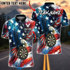 BlueJose Darts Bald Eagle Darts USA Flag Personalized Name Shirt