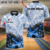 BlueJose Bowling And Pins Black Dragon Power Power Customized Name, Team Name 3D Shirt (4 Colors)