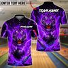 BlueJose Bowling And Pins Fierce Tiger Lightning Customized Name, Team Name 3D Shirt (4 Colors)