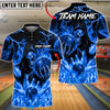 BlueJose Bowling And Pins Grim Reaper Flame Customized Name, Team Name 3D Shirt (6 Colors)