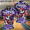 BlueJose Bowling And Pins Rabbit Graffiti Customized Name, Team Name 3D Shirt (4 Colors)