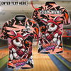 BlueJose Bowling And Pins Rabbit Graffiti Customized Name, Team Name 3D Shirt (4 Colors)