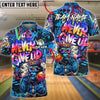 BlueJose Bowling And Pins Gorilla Graffiti King Customized Name, Team Name 3D Shirt (4 Colors)