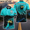 BlueJose Darts Dartboard Hawk With Lightning Personalized Name, Team Name Shirt (4 Colors)
