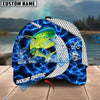 BlueJose Fishing Electric Water Hexagon Personalized Name Classic 3D Cap Personalized Cap (13 Breeds)