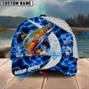 BlueJose Fishing Electric Water Hexagon Personalized Name Classic 3D Cap Personalized Cap (13 Breeds)