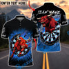 BlueJose Darts Furious Bull Smash Dartboard Multicolor Options Personalized Name Shirt (4 Colors)