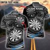 BlueJose Darts Bullseye Tribal Personalized Name, Team Name Shirt (4 Colors)