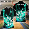 BlueJose Bowling And Pins Flame Customized Name 3D Shirt ( 6 Colors)