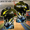 BlueJose Bowling And Pins Thunder Pattern Customized Name, Team Name 3D Shirt (4 Colors)