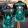 BlueJose Darts Demon Skull Fire Personalized Name, Team Name Shirt (4 Colors)