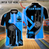 BlueJose Bowling And Pins Golden Pattern Customized Name 3D Shirt ( 6 Colors)