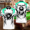 BlueJose Billiards Ball 8 Ball Crack Line Pattern Personalized Name, Team Name Shirt (4 Colors)